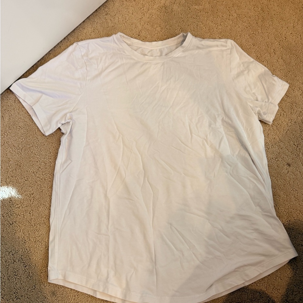 Lululemon love curved hem crew neck t-shirt white size 10